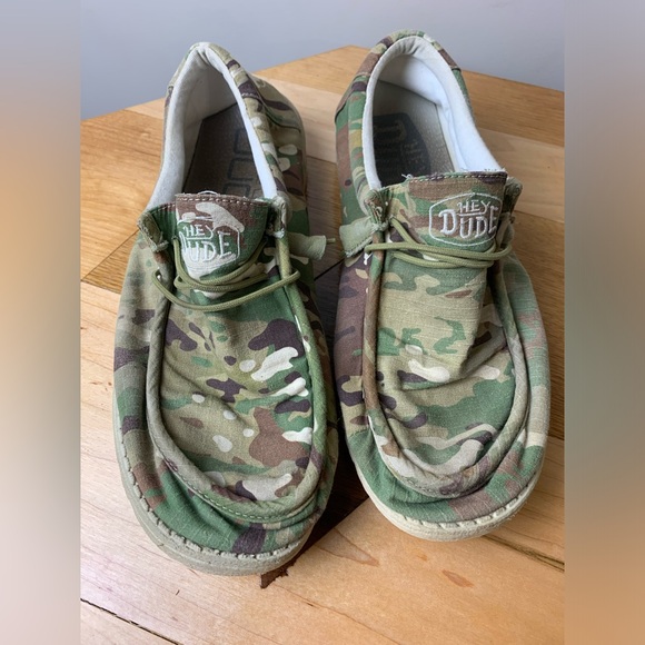 Hey Dude Other - Men’s Wally Camouflage Multi Camo Hey Dude shoes casual slip on size 12